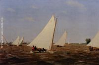 Sailboats Racing on the Delaware