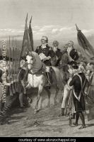 George Washington taking command of the Army 1775 from Life and Times of Washington Volume I 1857