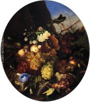 Still Life of Fruit and Flowers