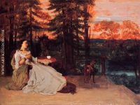 Seated woman in the terrace