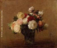 Roses in a Glass Vase