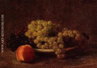 Still Life with Grapes and a Peach