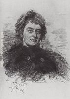 Portrait of poetess writer and literary critic Zinaida Nikolayevna Gippius