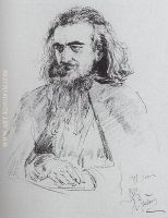 Portrait of philosopher poet and literary critic Vladimir Sergeyevich Solovyov