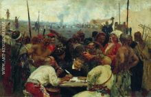 The Reply of the Zaporozhian Cossacks to Sultan of Turkey sketch