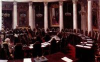 In the State Council Hall Sketch for the picture Formal Session of the State Council 