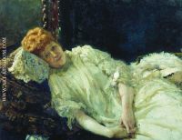 Portrait of pianist and comtesse Louise de Mercy Argenteau