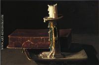 Still Life with Candlestick and Book