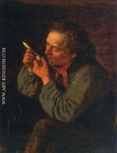 Lighting His Pipe