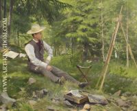 The Artist Painting En Plein Air