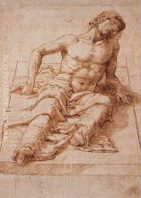 Man Lying on a Stone Slab 