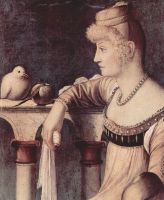 Vittore Carpaccio Two Venetian Ladies detail 