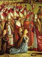 Vittore Carpaccio The Pilgrims Meet the Pope detail 1 