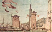 Vittore Carpaccio The envoys return to his home country Detail 2