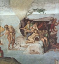 Sistine Chapel Ceiling Genesis Noah The Flood right view