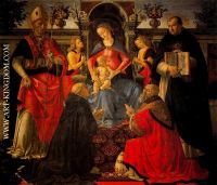 The Virgin and Child enthroned between Saints and Angels