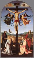 Crucifixion with Sts Mary Virgin Mary Magdalen John and Jerome