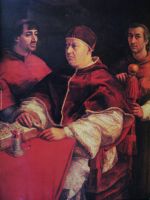 Pope Leo X with Cardinals Giulio de Medici and Luigi de Rossi