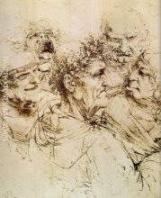 Study of Grotesque Heads 1490