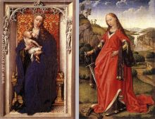 Diptych Madonna and St Catherine of Alexandria