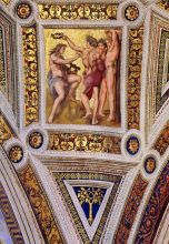 The Stanza della Segnatura Ceiling Apollo and Marsyas detail 1