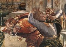 Sandro Botticelli The Punishment of Korah and the Stoning of Moses and Aaron detail 3 