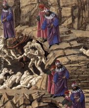 Sandro Botticelli Inferno Canto XVIII detail 