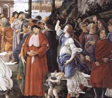 Sandro Botticelli Three Temptations of Christ detail 3 