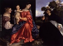 Madonna and Child with Sts Catherine and Dominic and a Donor