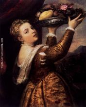 Young Woman with a Dish of Fruit