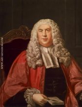 Mezzotint portrait of English jurist Sir William Blackstone