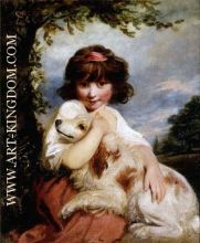 A Young Girl and Her Dog