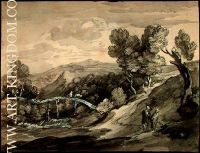 Wooded Upland Landscape with a Bridge