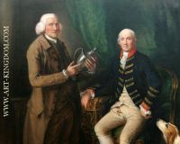 William Anne Hollis Fourth Earl of Essex Presenting a Cup to Thomas Clutterbuck of Watford