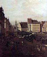 View of Dresden The Old Market Square from the Seegasse Detail
