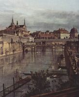 View of Dresden the old moat of the kennel the Orangerie seen from the direction of the city Detail