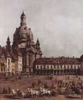 View of Dresden the Neumarkt in Dresden Jewish cemetery with women s Church and the Old Town Watch d