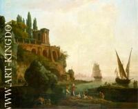 Imaginary Landscape Italian Harbor Scene