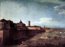 Torino veduta del Palazzo reale da fuori le mura