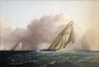Schooner Estelle possibly depicting its victory in the New York Yacht Club regatta of 1877