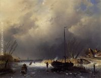 A Winter Landscape with Skaters