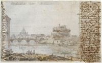 A Letter from the Artist in Rome including Sketches of the Castel Sant Angelo and Saint Peter s