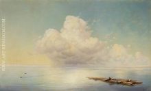 Clouds on the quiet sea