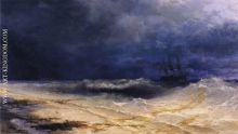 Ship in a Stormy Sea off the Coast