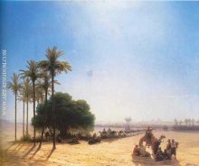 Caravan in oasis Egypt