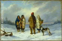 Indians in a Snowy Landscape