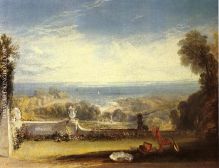 View from the Terrace of a Villa at Niton Isle of Wight from sketch