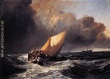 Dutch Boats in a Gale