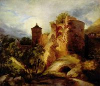 The blown up tower of Heidelberg Castle