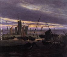 Boats in the Harbour at Evening